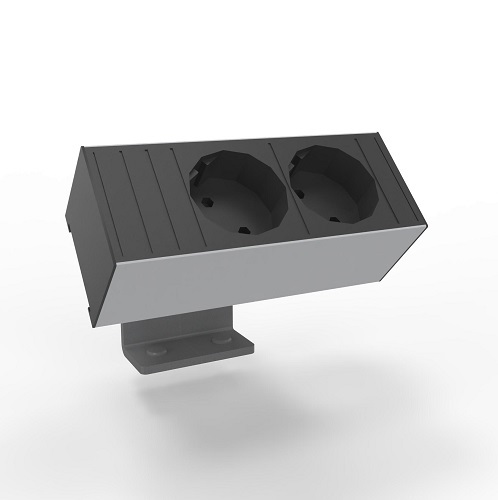 Steelcase Worktool - Auftisch-Steckdose mit USB und C-Klemme